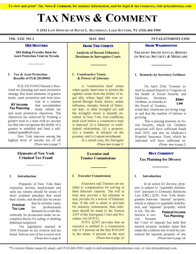 Tax News & Comment -- May 2013