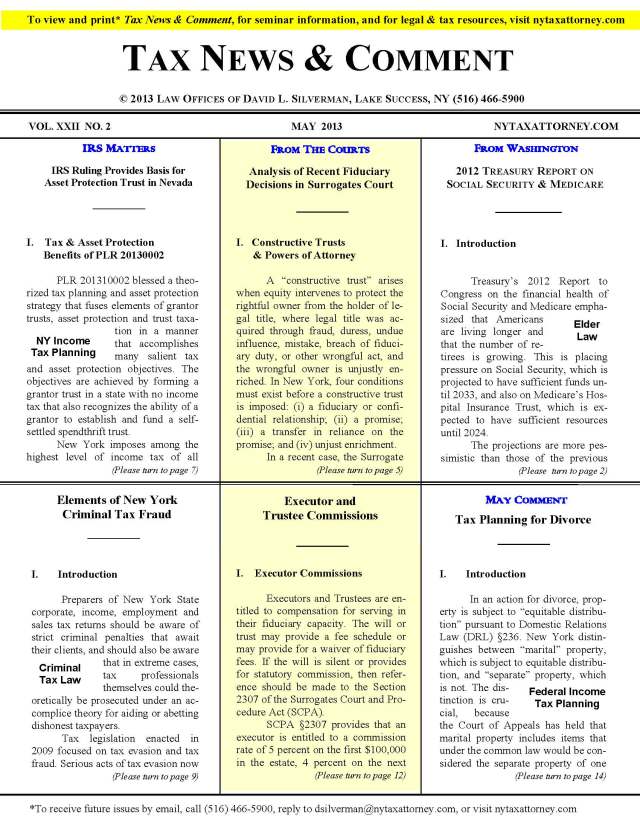 Tax News & Comment -- May 2013